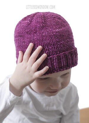 Easy Folded Brim Baby Hat