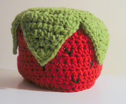 Strawberry Hat With or Without Earflaps- Newborn to Adult