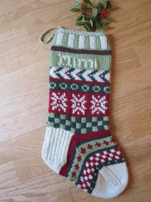 Holly & Snowflake Stocking