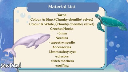 William the whale no sew keychain