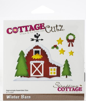 CottageCutz Dies - Winter Barn, 3.1"X2.5"