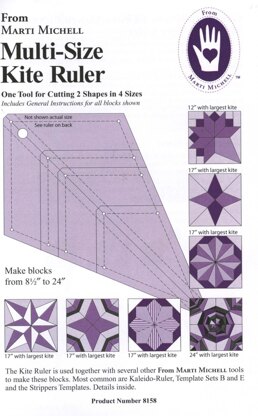 Marti Michell Ruler Kite Multi Sized Quilting Template