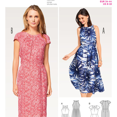 Burda Style Pattern B6521 Women's' Dress with Sleeves - Paper Pattern