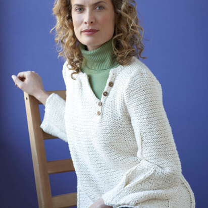 River Road Pleated Tunic in Lion Brand Nature's Choice Organic Cotton- 80453AD - knitting pattern