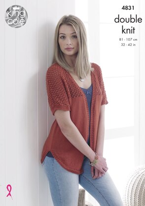 Cardigan & Sweater in King Cole Smooth DK - 4831 - Downloadable PDF