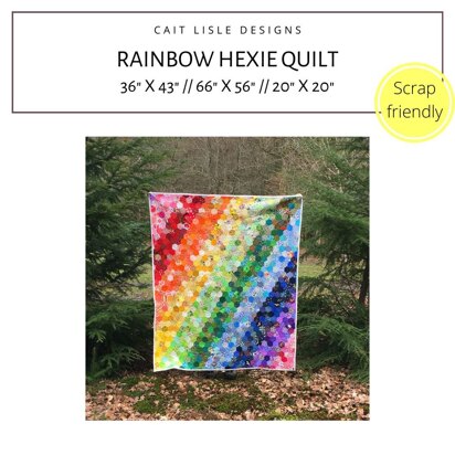 Rainbow Hexie Quilt