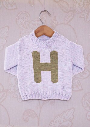 Intarsia - Letter H Chart - Childrens Sweater
