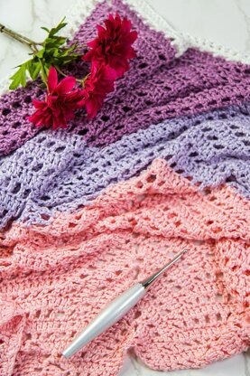 Tulip Chevron Shawl