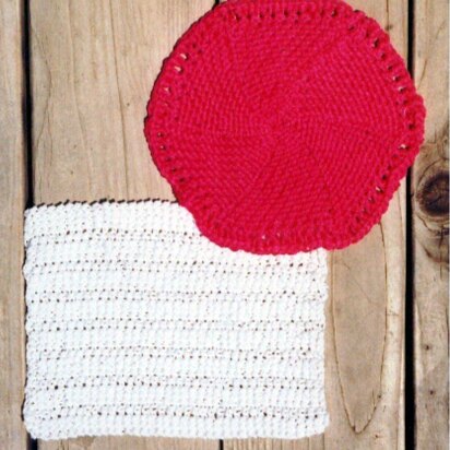 2 Styles Dishcloths - knitting pattern