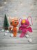 Knitting pattern cute toy pink bug and little fox From the Kwami collection