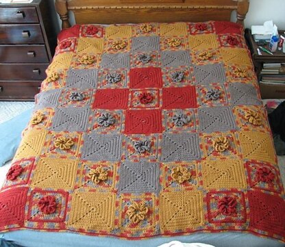 Vintage Garden Bloom Afghan