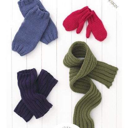 UKHKA 142 Chunky with Wool Mittens, Legwarmers and Scarf - UKHKA142pdf - Downloadable PDF