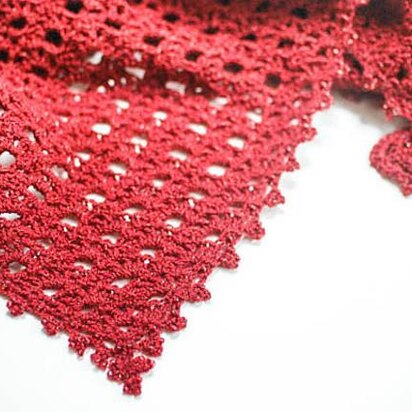 Lacy Shawl with Beaded Edging