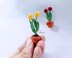 Miniature potted tulips