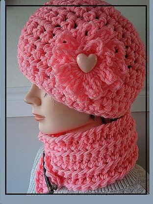 Crochet Hat and Scarf Set | Crochet Pattern SPP 97