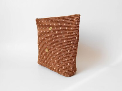 Polka dot clutch