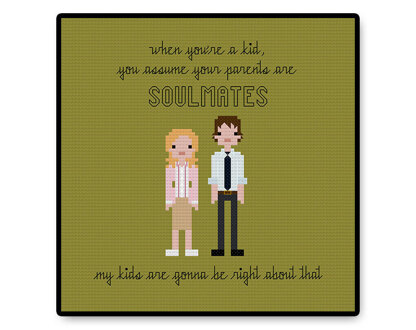 Jim and Pam In Love - PDF Cross Stitch Pattern