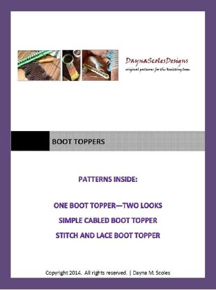 Boot Toppers eBook - 3 loom knit patterns