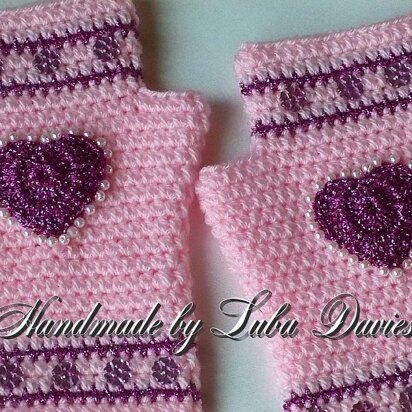 TO MY LOVE fingerless mittens