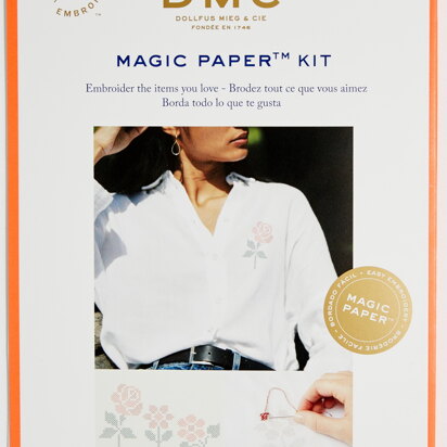 DMC Flower Cross Stitch Kit - 24cm x 16cm