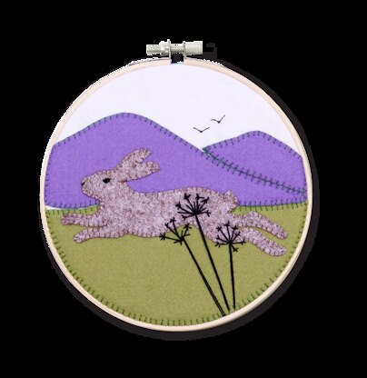 The Crafty Kit Company Running Hare Felt Applique Kit - 15cm