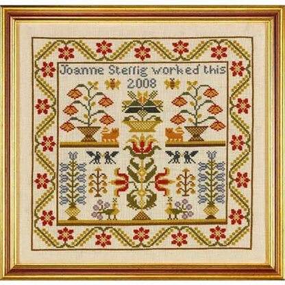 Historical Sampler Company Flora & Fauna Sampler Cross Stitch Kit - 26cm x 25cm