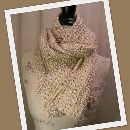 Homespun Scarf with Shawl Stick Crochet Pattern