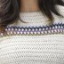 618 Banded Yoke Pullover - Sweater Crochet Pattern for Women in Valley Yarns Northampton