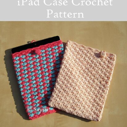 Raspberry & Blue iPad Case Crochet Pattern