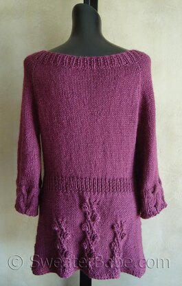 #94 Cables and Flowers Top-Down Cardigan