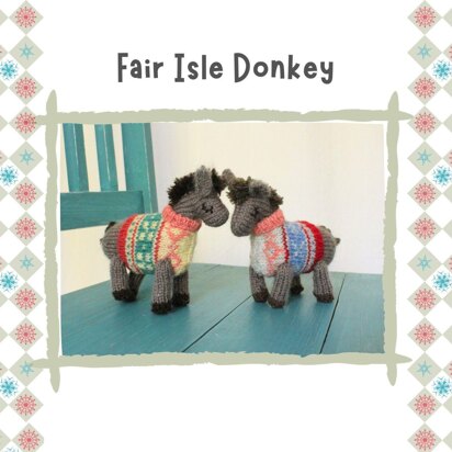 Fair Isle Donkey - knitting pattern