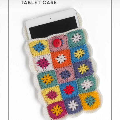 "Flower Patch Tablet Case" - Free Accessory Crochet Pattern For Home in Paintbox Yarns Simply DK