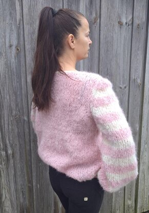 Chunky knit sweater rose cream