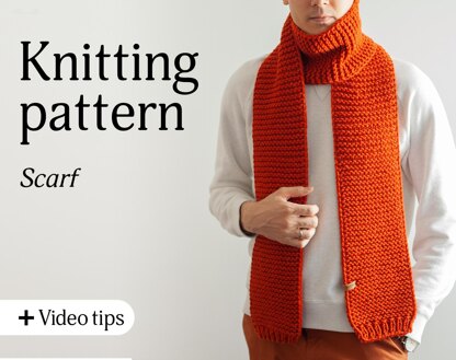 Men`s long scarf + VIDEO