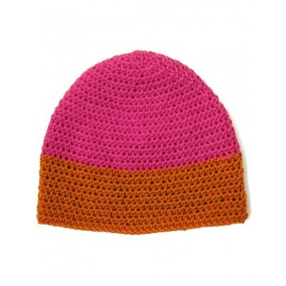 Dipped Striped Crochet Hat in Patons Classic Wool DK Superwash - Downloadable PDF