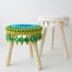Peacock Feather Stool Cover and Garland