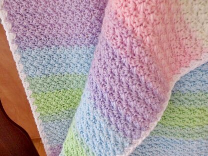 Double Rainbow Baby Blanket