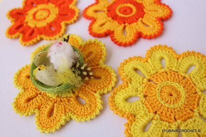 Crochet Flower Coaster