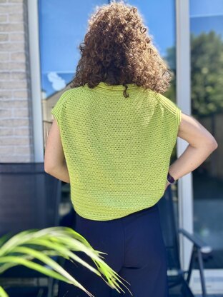 Oversized Polo T-Shirt Crochet Pattern | Digital Download | Sizes XS–5XL