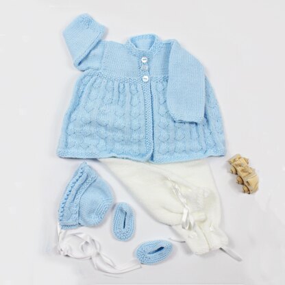 Knitting Pattern Baby Lovehearts Matinee Jacket  #29