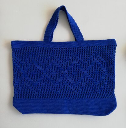 Blue Mesh Tote Bag