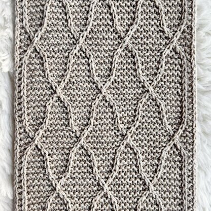 No Purl Lattice Scarf