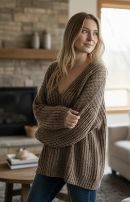 Knit like Faux Angora Sweater