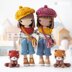 Crochet doll pattern amigurumi Kimberly doll with red panda Roxy by AradiyaToys beret tutorial PDF file handmade DIY dolls crochet patterns by AradiyaToys (Olka Novytska)