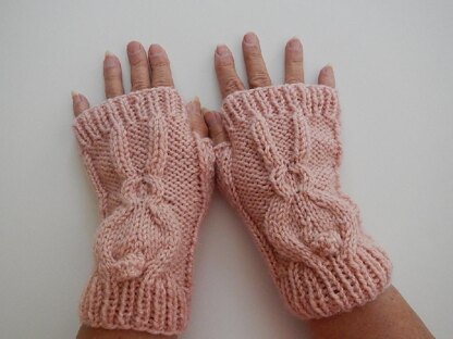 Bunny Rabbit Fingerless Mittens Design 3