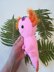 Toy Knitting Patterns -Knit plush Axolotl how to mak soft toy from yarn 11.8 inc