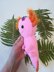 Toy Knitting Patterns -Knit plush Axolotl how to mak soft toy from yarn 11.8 inc