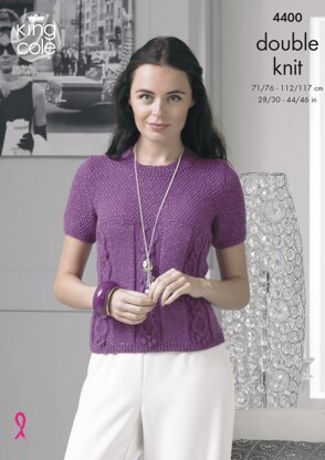 Sweater & Top in King Cole Glitz DK - 4400 - Downloadable PDF