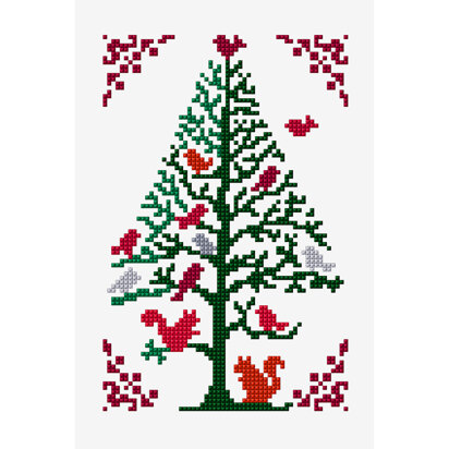 Christmas Tree - Forest Animals in DMC - PAT0878 - Downloadable PDF