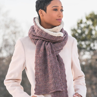 Ramsey Ribbed Scarf in Blue Sky Fibers Woolstok - 202002 - Downloadable PDF